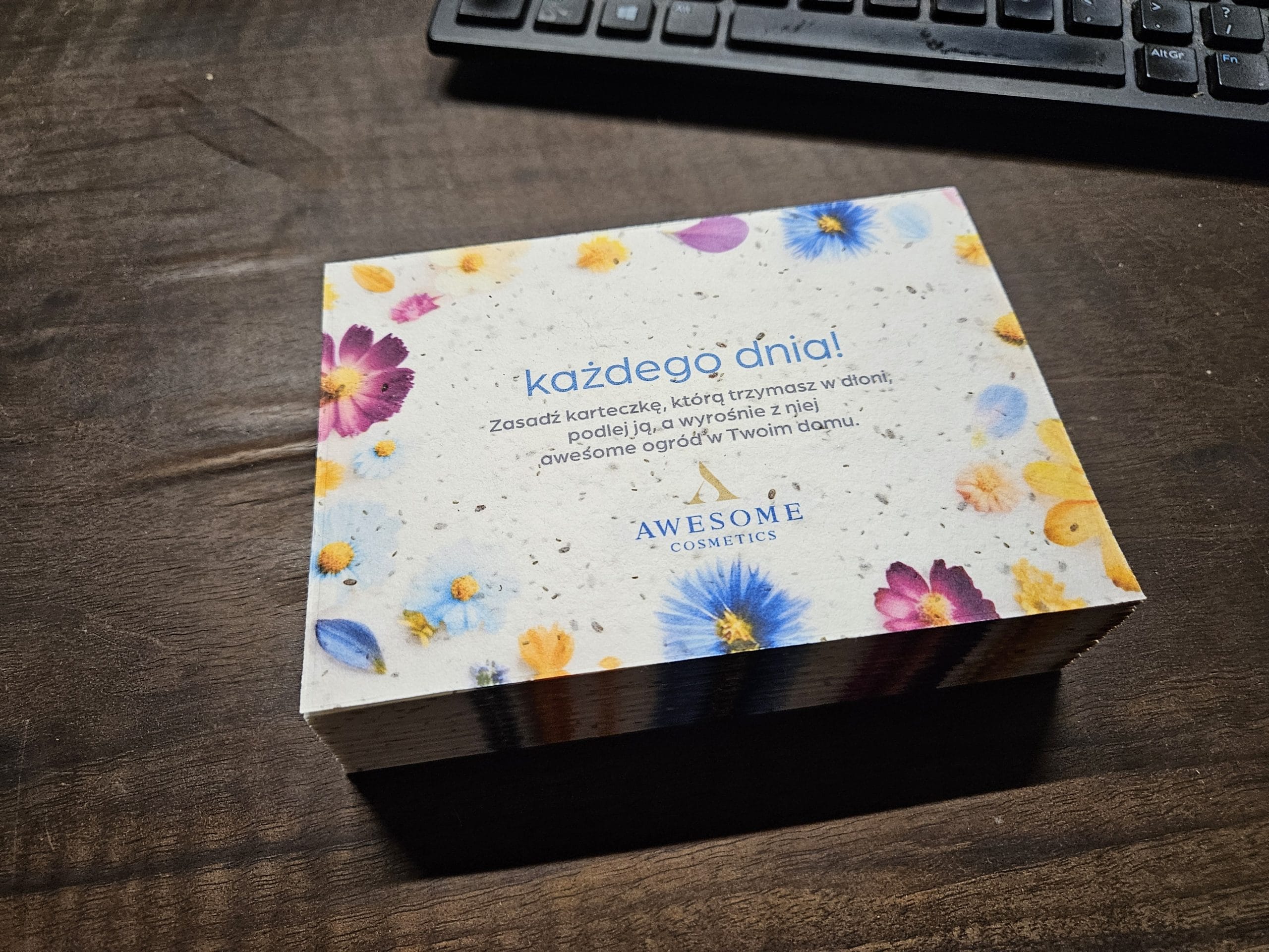 papier rosnący kwitnący seedpaper